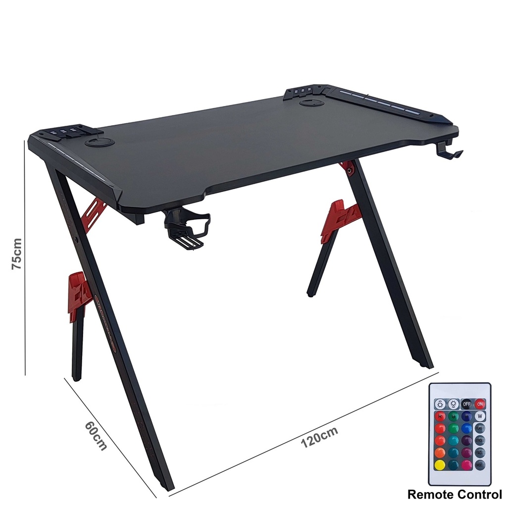 "562-9" X-shape Gaming Table with RGB light 120cm
